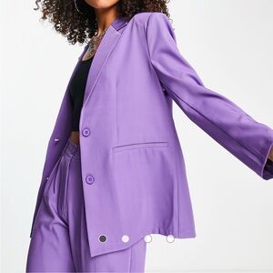 Reclaimed Vintage Inspired oversized blazer in purple Size 4